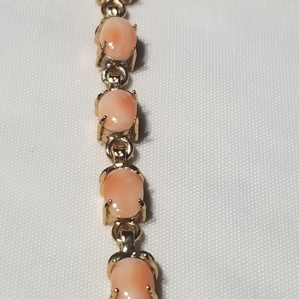 ANGEL SKIN CORAL COLOR GOLD PLATED - Picture 3 of 10